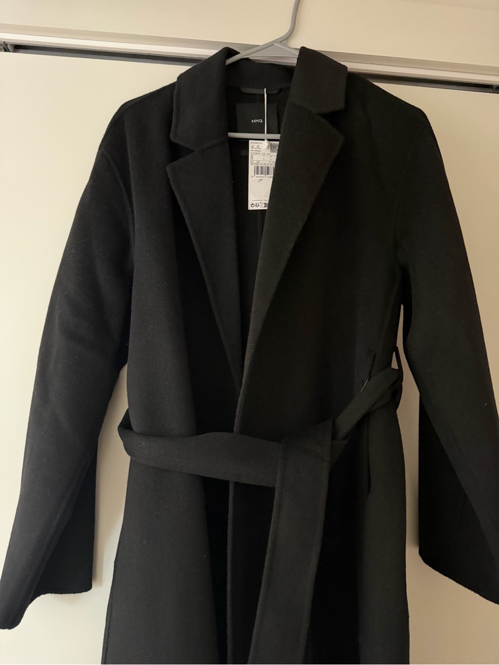Mango Black Belted Trench Coat